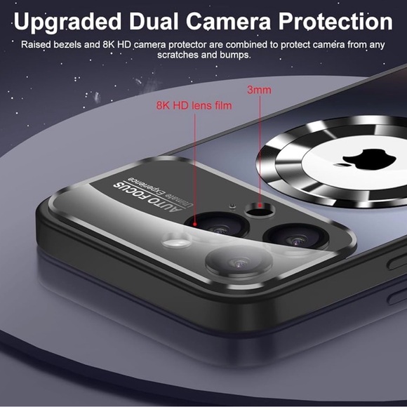 Makavo Other - MANLENO Titanium Color Magnetic for iPhone 15 Pro Case